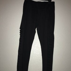 Black leggings cutout from sides